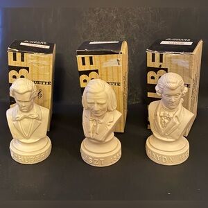 Halbe Composers Mini Bust Statuette Set of 3